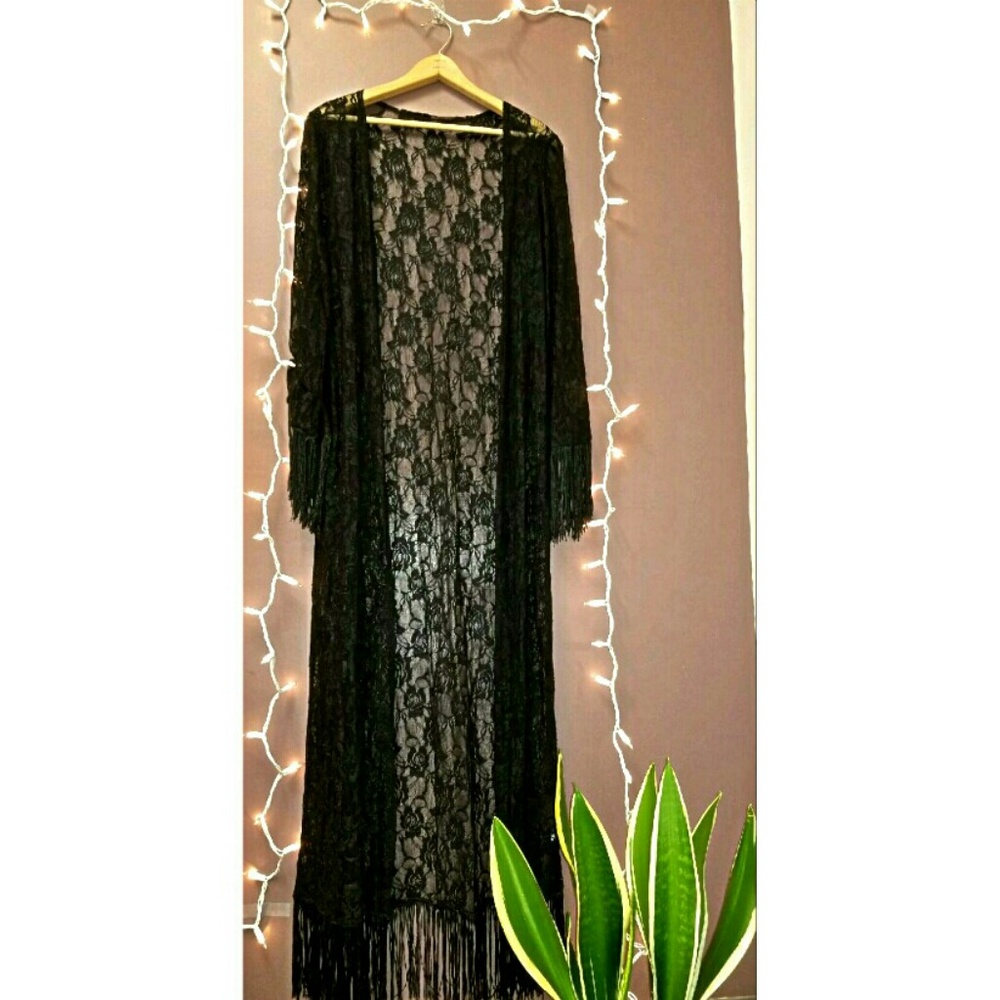 Black Lace Cardigan